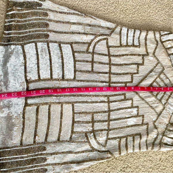 Beaded champagne mini dress - Picture 5 of 7